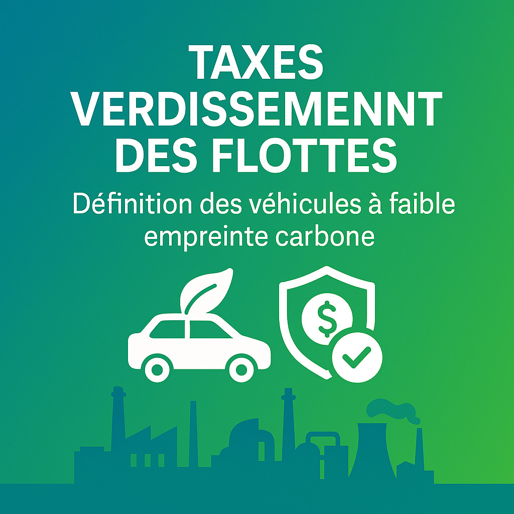 Taxes verdissement des flottes - Définition des véhicules à faible empreinte carbone